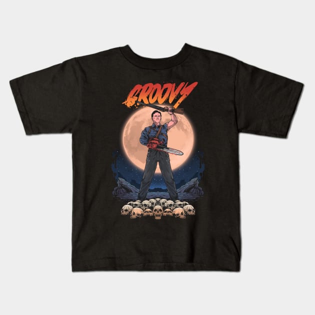 Ash williams Kids T-Shirt by Mikeywear Apparel